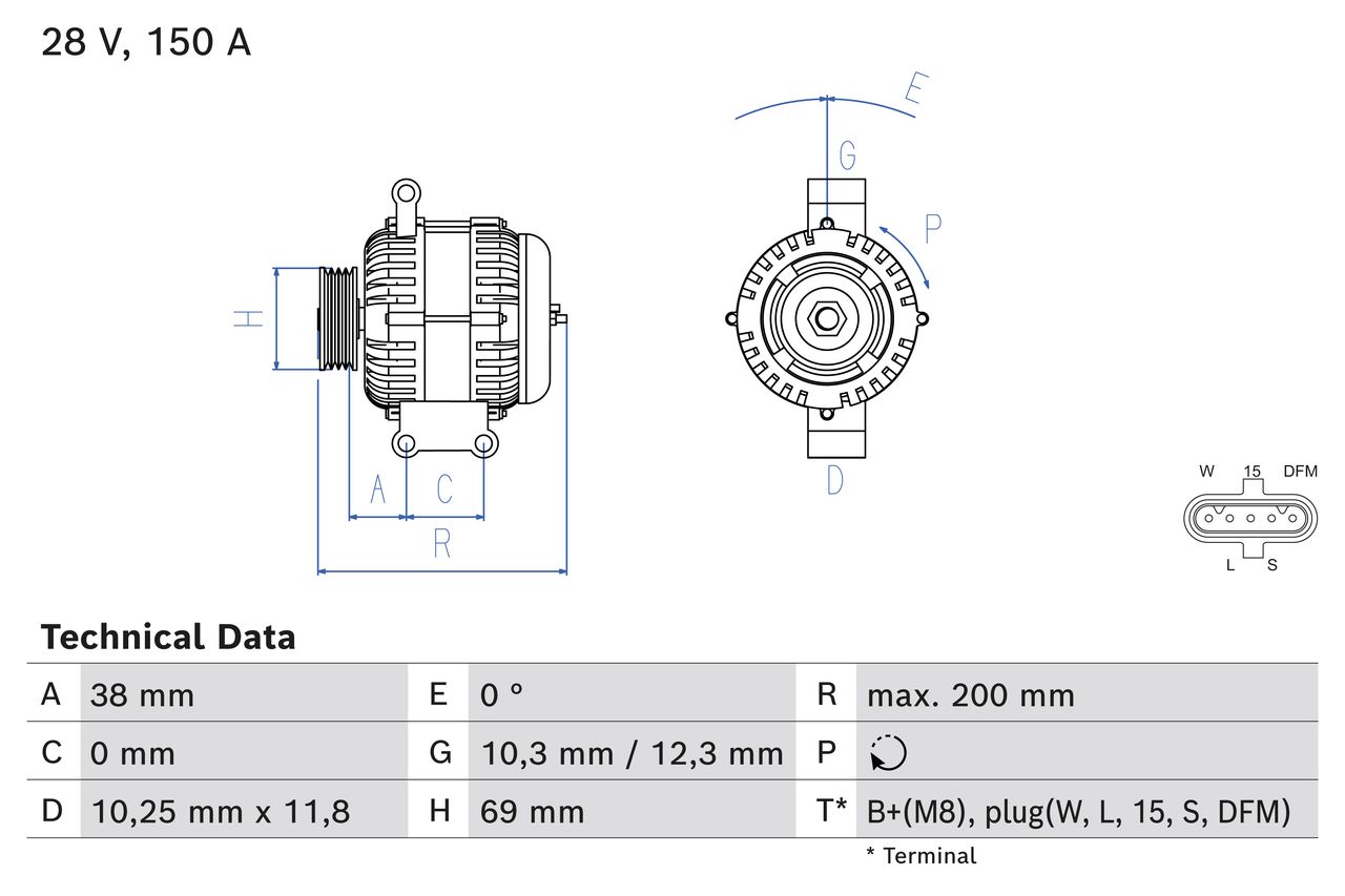 Генератор BOSCH 0 986 085 360