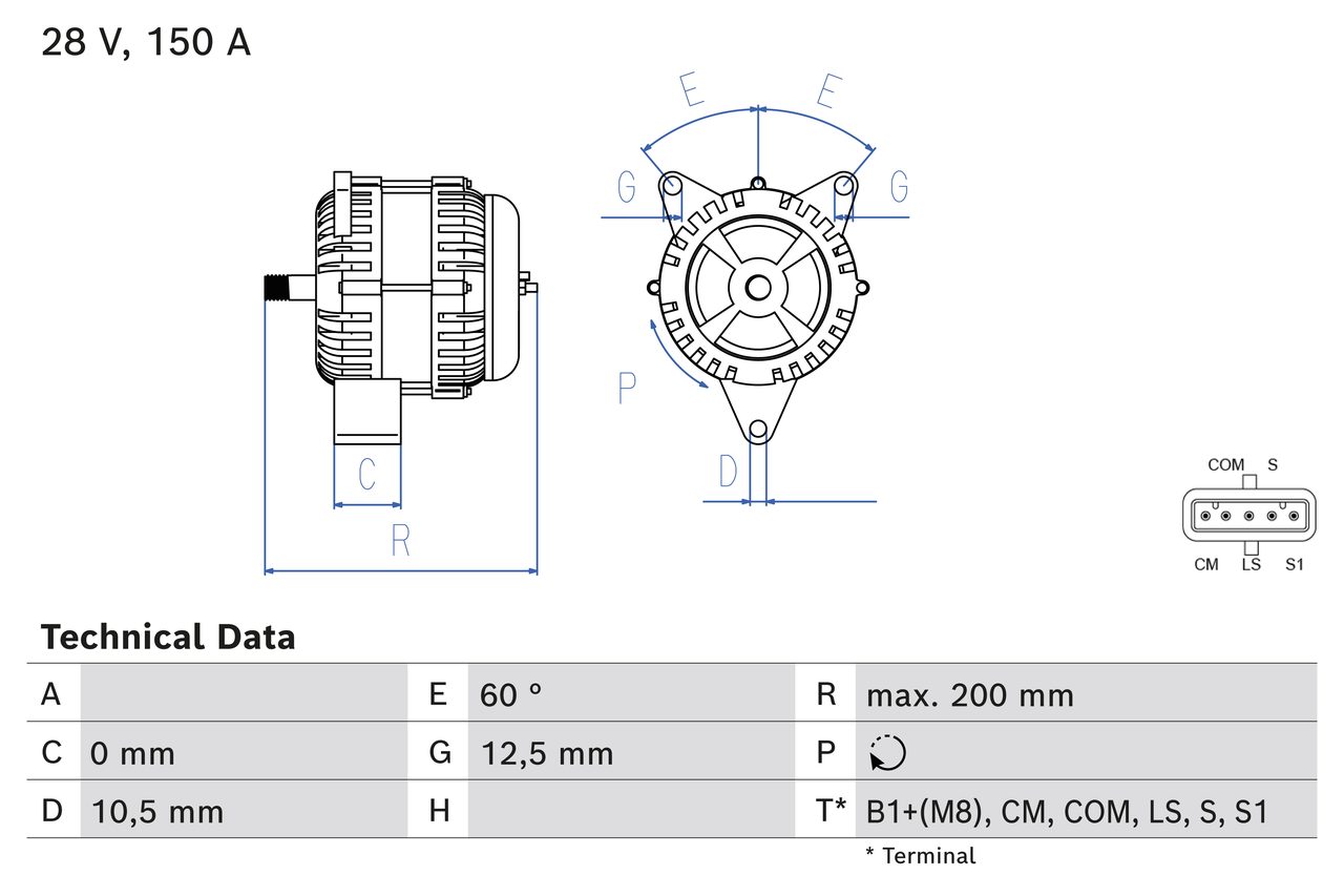 Генератор BOSCH 0 986 085 300