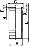 Гильза цилиндра KOLBENSCHMIDT 89937110