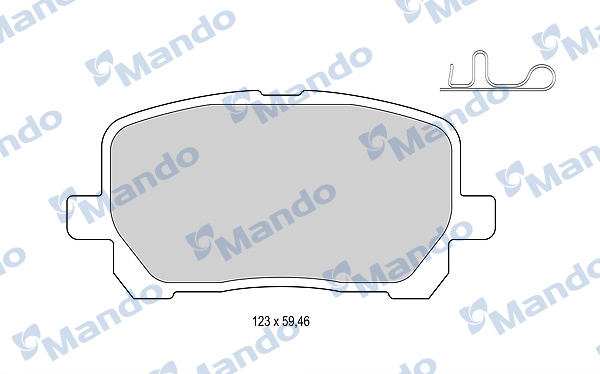 Комплект тормозных колодок дисковый тормоз MANDO MBF015865