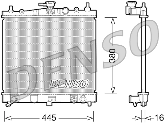 Радиатор охлаждение двигателя DENSO DRM46036