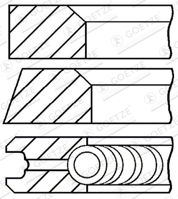 Комплект поршневых колец GOETZE ENGINE 08-117900-00