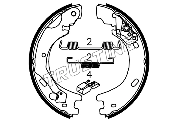 Комплект тормозных колодок стояночная тормозная система TRUSTING 092313K
