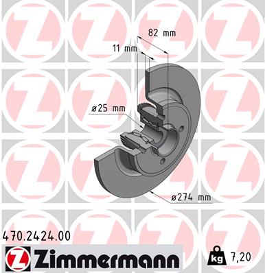 Тормозной диск ZIMMERMANN 470.2424.00