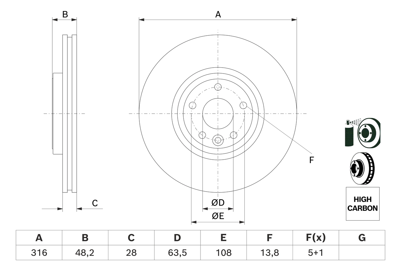 Тормозной диск BOSCH 0 986 479 E62