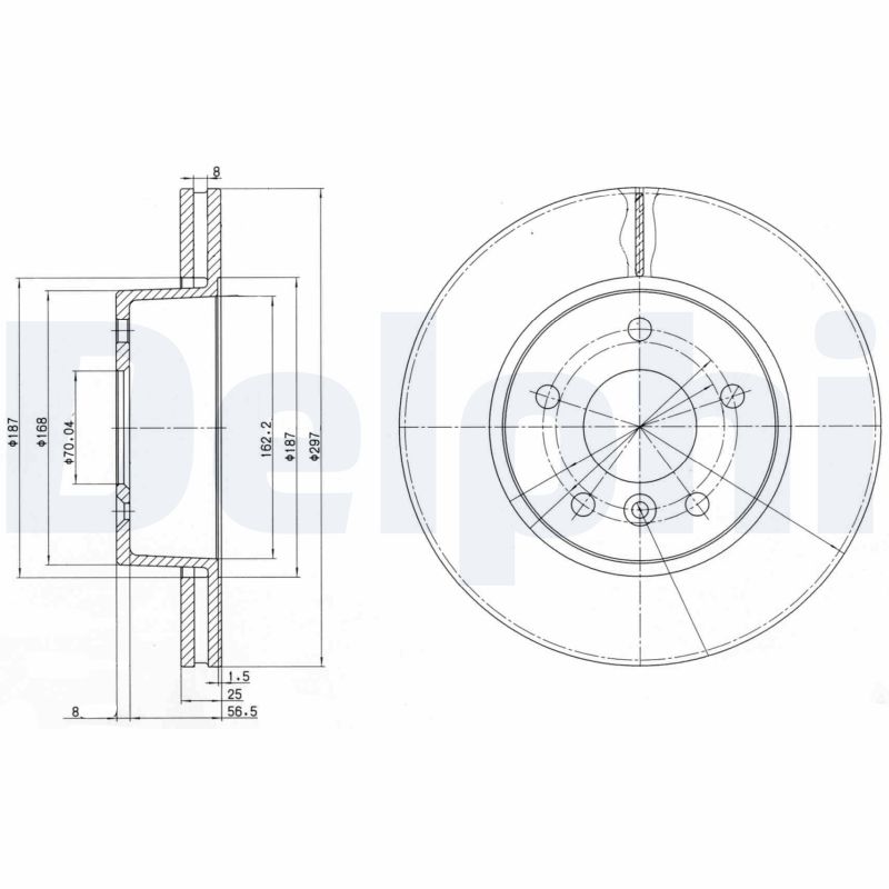 Тормозной диск DELPHI BG2860
