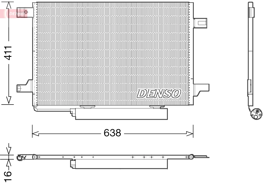Конденсатор кондиционер DENSO DCN17004
