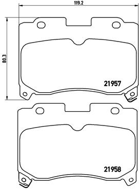 Комплект тормозных колодок дисковый тормоз BREMBO P 83 090