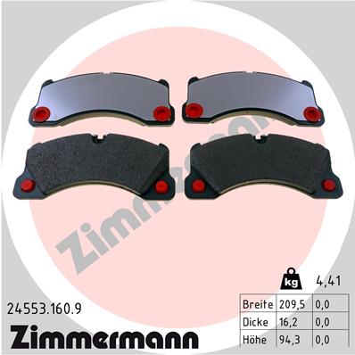 Комплект тормозных колодок дисковый тормоз ZIMMERMANN 24553.160.9