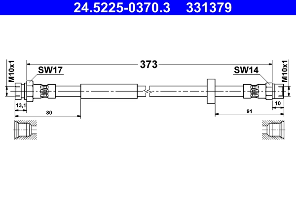 Тормозной шланг ATE 24.5225-0370.3