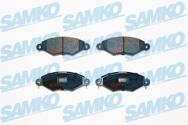 Комплект тормозных колодок дисковый тормоз SAMKO 5SP708