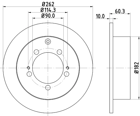 Тормозной диск HELLA/BEHR/PAGID 8DD 355 118-661