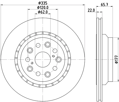 Тормозной диск HELLA/BEHR/PAGID 8DD 355 116-931