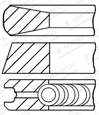 Комплект поршневых колец GOETZE ENGINE 08-306600-00