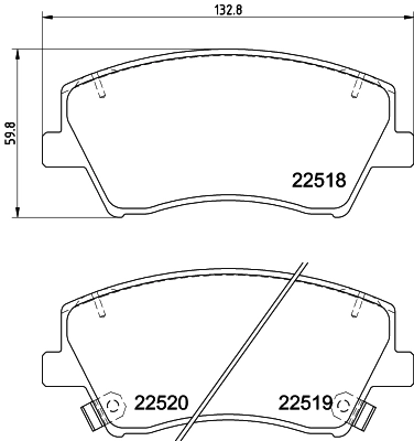 Комплект тормозных колодок дисковый тормоз HELLA/BEHR/PAGID 8DB355039041