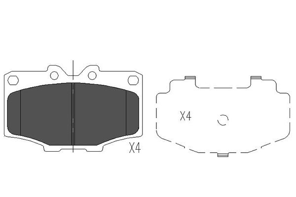 Колодки тормозные дисковые KAVO PARTS KBP-9028