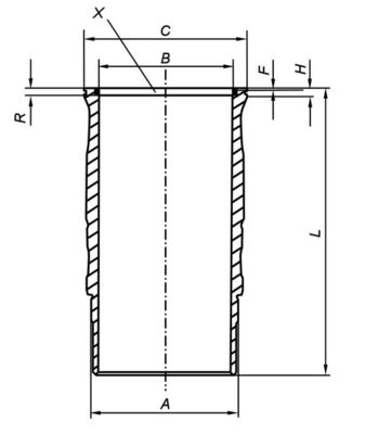 Гильза цилиндра MAHLE/KNECHT 061 LW 00120 001