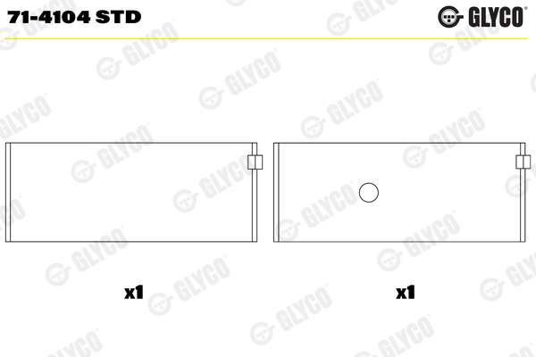 Шатунный подшипник GLYCO 71-4104 STD