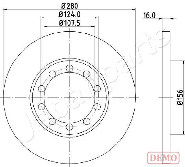 Тормозной диск JAPANPARTS DP-0314C