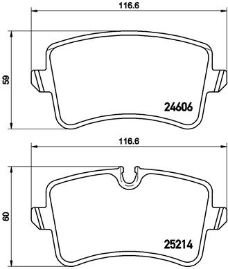 Комплект тормозных колодок дисковый тормоз xtra line BREMBO P 85 118X