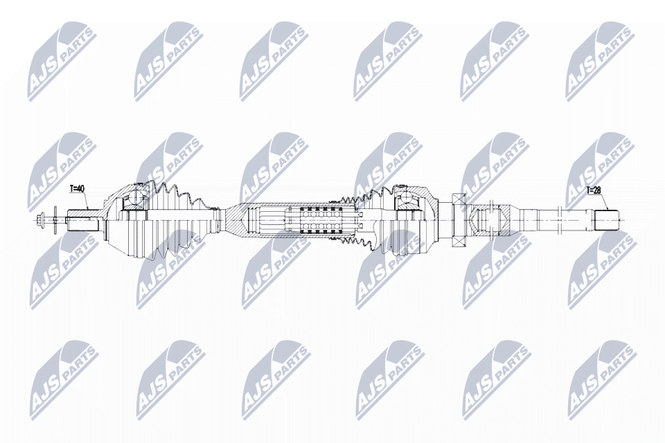 Приводной вал NTY NPW-VV-149