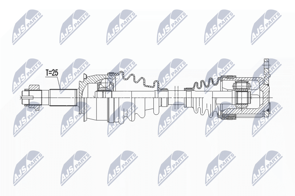Приводной вал NTY NPW-PL-137