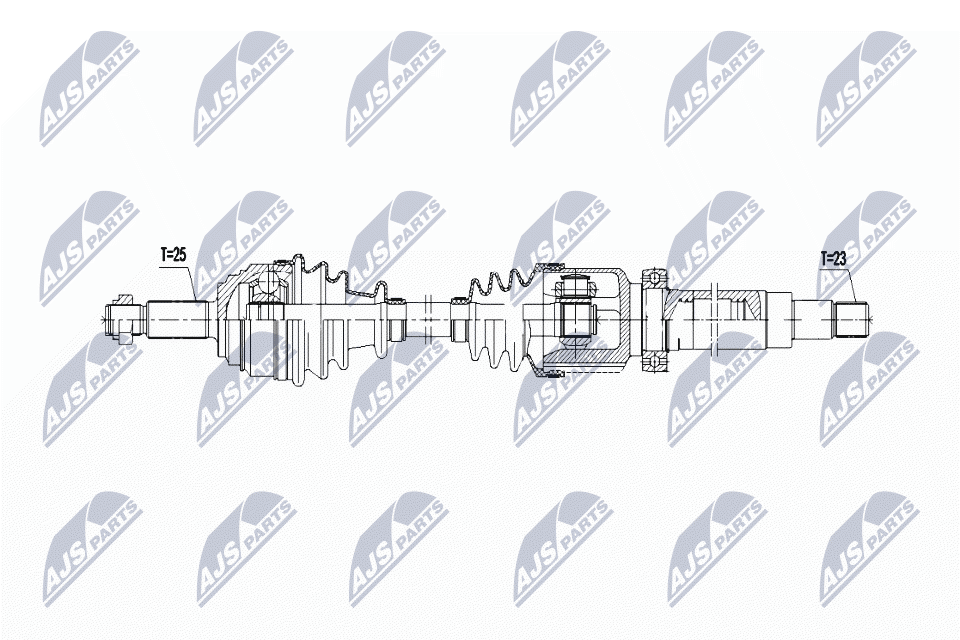 Приводной вал NTY NPW-FR-168
