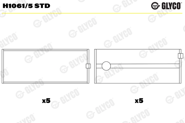 (en) crankshaft bearings (std компл. GLYCO H1061/5 STD