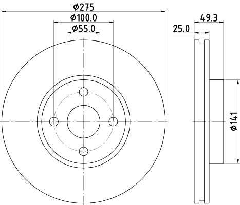 Диск тормозной перед NISSHINBO ND1082K