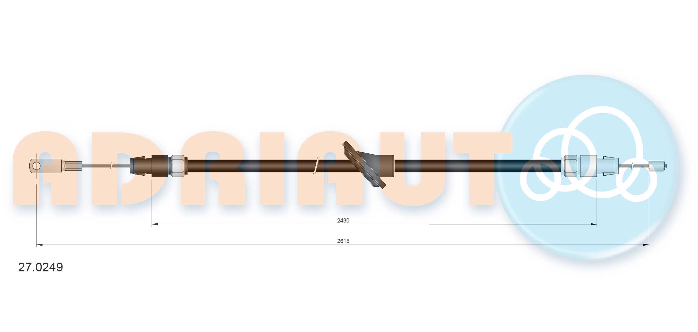 Трос стояночного тормоза ADRIAUTO 27.0249