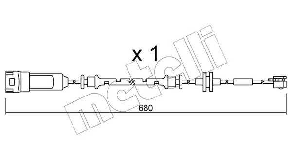 Датчик износа тормозных колодок передний vectra c/signum 678mm gm 24427919 METELLI SU.145
