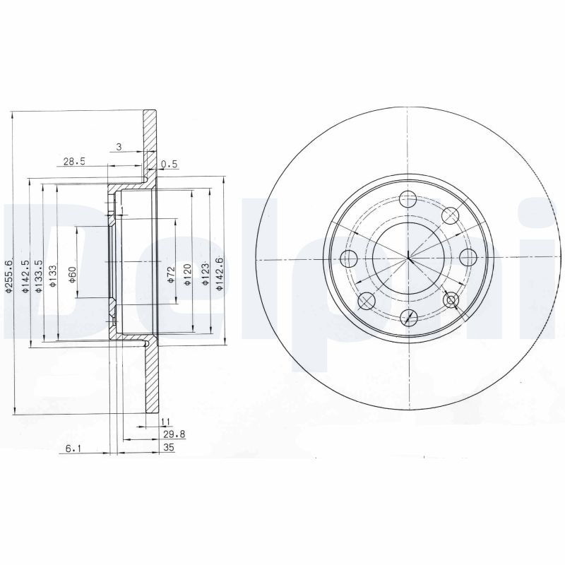 Тормозной диск DELPHI BG3402