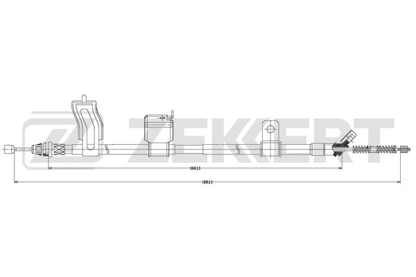 Трос стояночного тормоза левый nissan qashqai (j10 nj10 jj10e) 08- ZEKKERT BZ-1320
