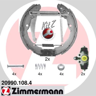 Колодки тормозные барабанные ZIMMERMANN 20990.108.4