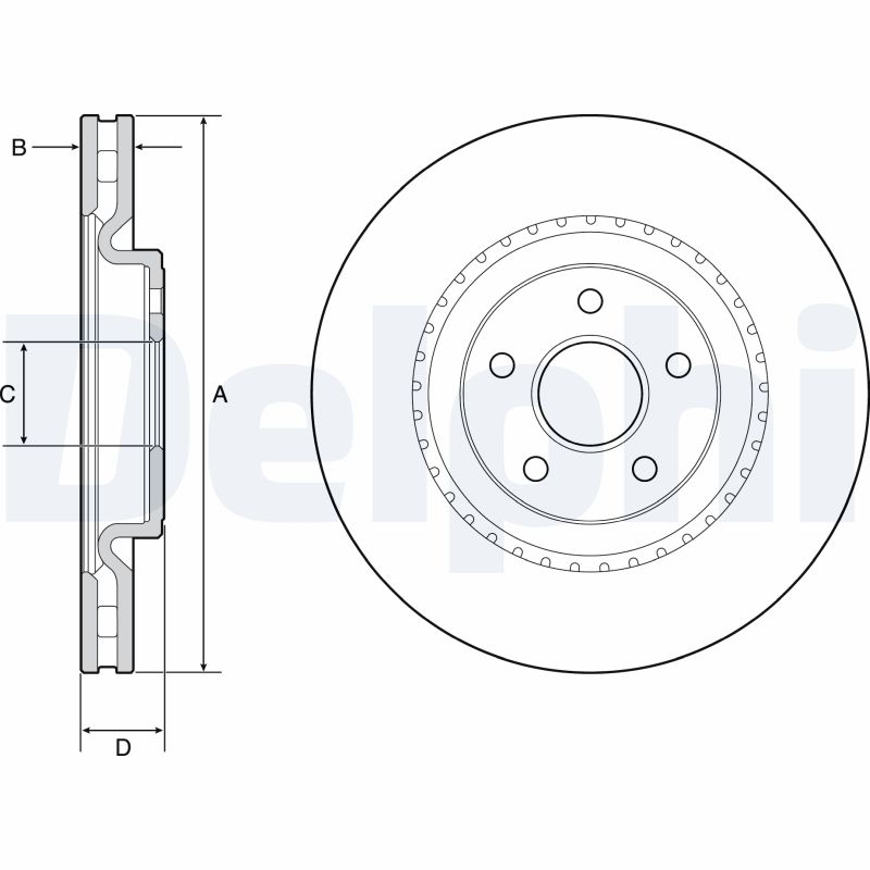 Тормозной диск grand cherokee DELPHI BG9213C