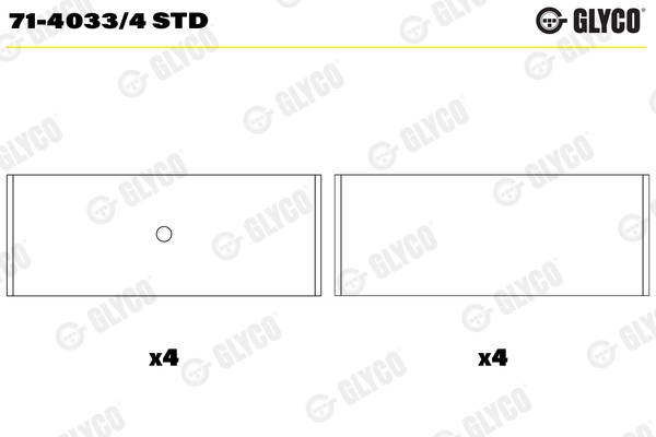 Шатунный подшипник GLYCO 71-4033/4 STD