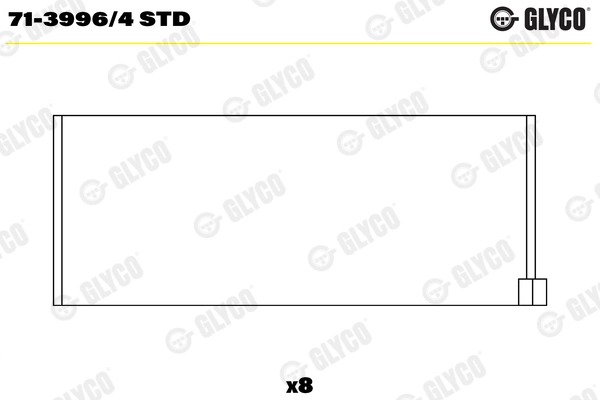 Шатунный подшипник GLYCO 71-3996/4 STD