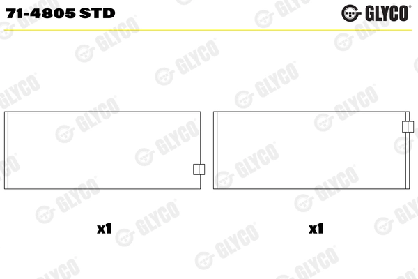 Шатунный подшипник GLYCO 71-4805 STD