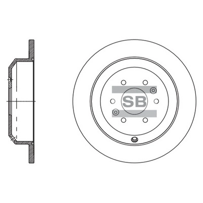 Тормозной диск задний HI-Q SD2066