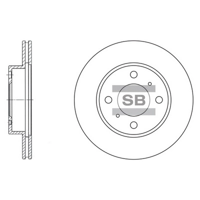 Тормозной диск передний HI-Q SD4303