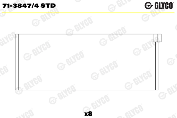 Шатунный подшипник GLYCO 71-3847/4 STD