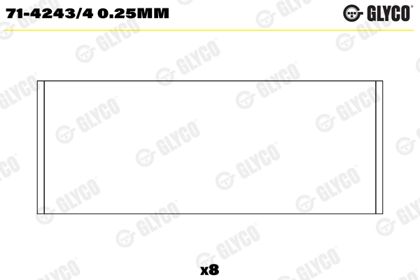 Шатунный подшипник GLYCO 71-4243/4 0.25MM