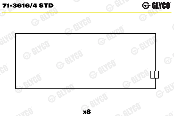 Шатунный подшипник GLYCO 71-3616/4 STD