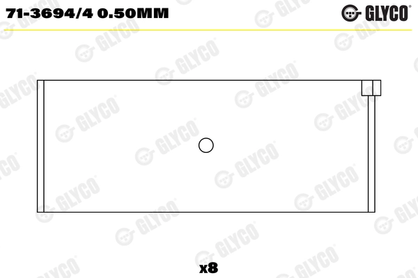 Шатунный подшипник GLYCO 71-3694/4 0.50MM