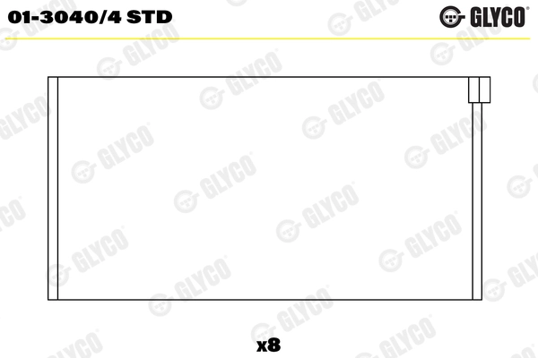 Шатунный подшипник GLYCO 01-3040/4 STD
