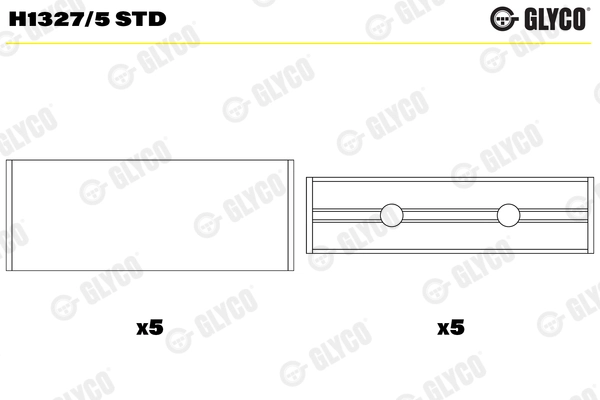 Подшипник коленвала GLYCO H1327/5 STD