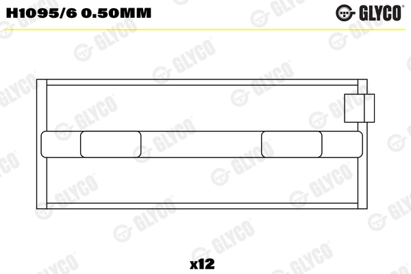 Подшипник коленвала GLYCO H1095/6 0.50MM
