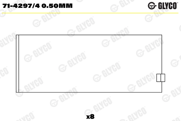 Шатунный подшипник GLYCO 71-4297/4 0.50MM