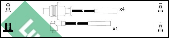 Комплект проводов зажигания TRW LUC4223