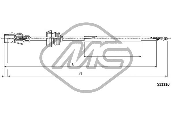 Трос спидометра METALCAUCHO 83652